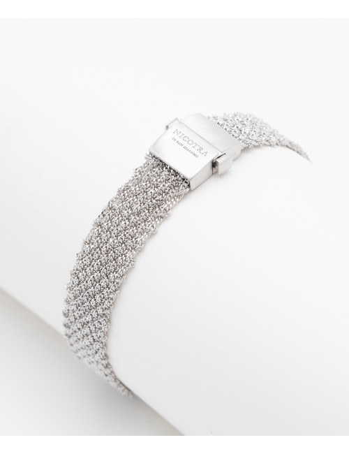 EXTRA DRY 1 CM Bracelet in Sterling Silver Rhodium plated