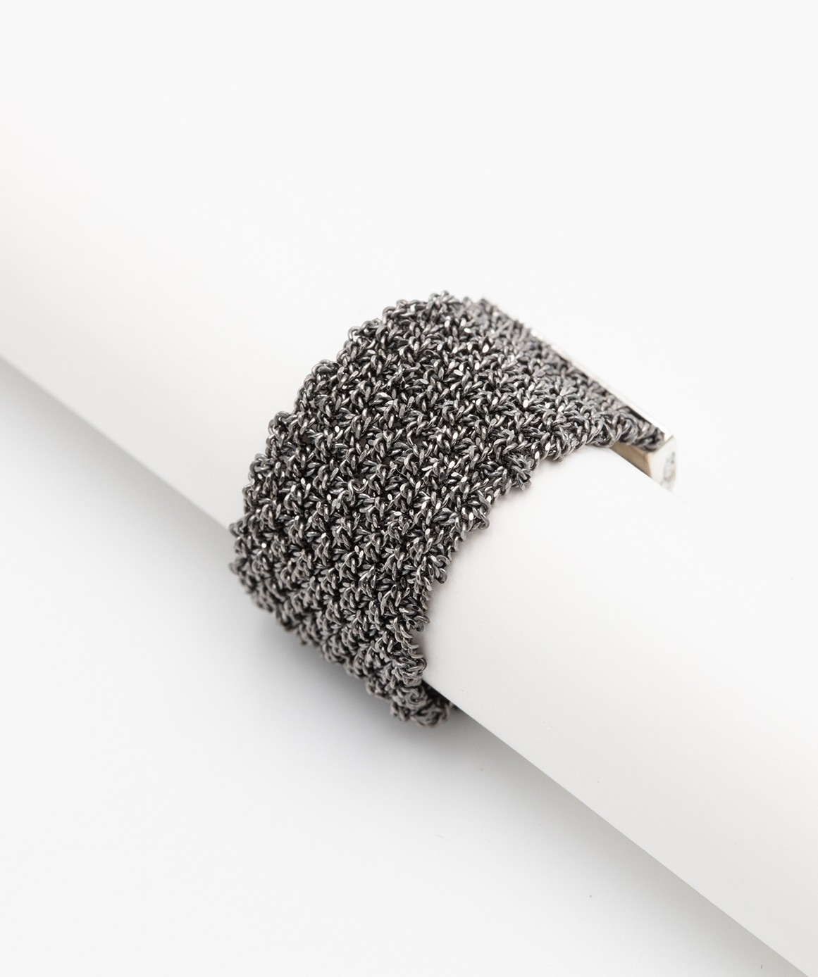 MESH Ring in Sterling Silver Ruthenium plated