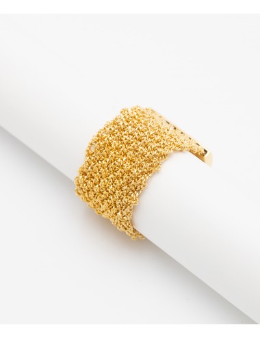 MESH Ring in Sterling Silver 18Kt. Yellow gold plated