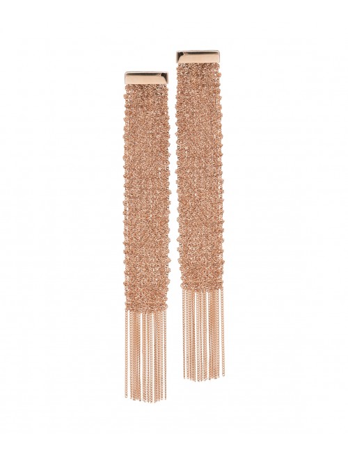 FLUTE Earrings in Sterling Silver 14Kt. Rose gold plated