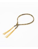 TWIST Bracelet in Sterling Silver 18Kt. Yellow gold plated. Fabric: Black
