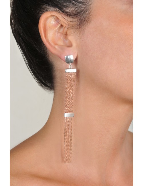 BRUT Earrings in Sterling Silver 14Kt. Rose gold plated