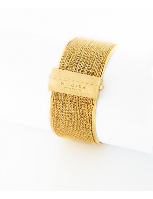 SLAVE 3CM Bracelet in Sterling Silver 18Kt. Yellow Gold plated